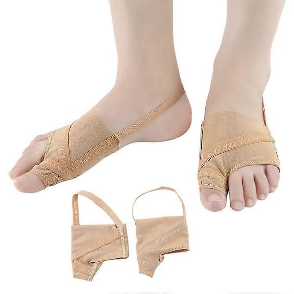 1 par mesh stof knyst korrektion til storetå hallux valgus separator lille tå ortopædisk støtte, L