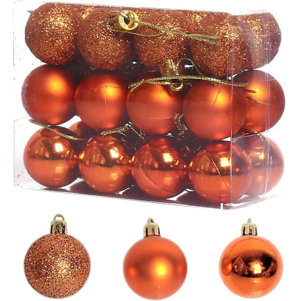 Juletre Dekorativt Ornament Frostet Julekule Matt Blank Julekule, Oransje