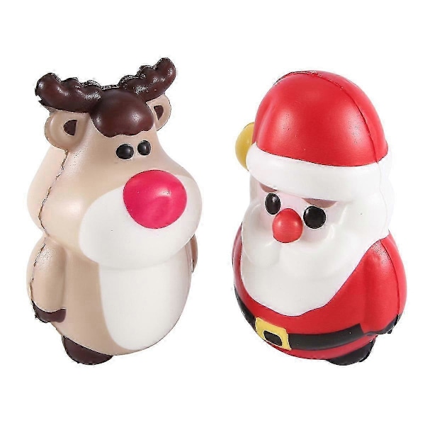 4 st PU Squishy Stressboll Leksak Rensa Ren Julgåva Långsam Återhämtning Antistress Squee