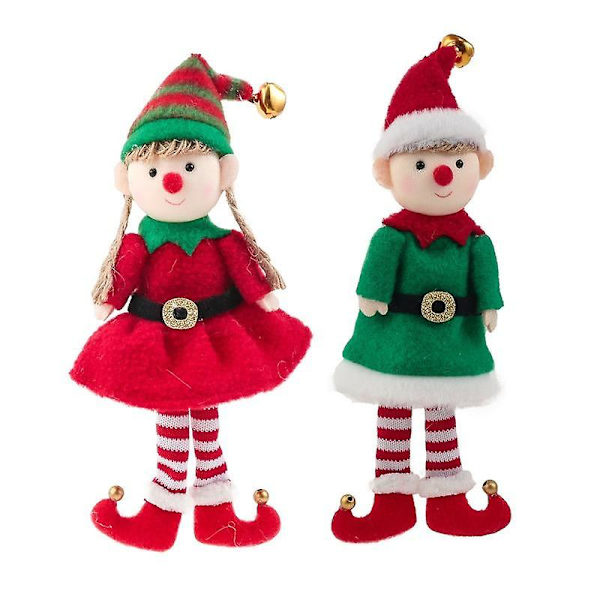 Nyår Jul tomtedocka Barngåva Xmas Träddekor Plysch ängelhänge Juldekor 2023 Navidad Heminredning QYboy  A