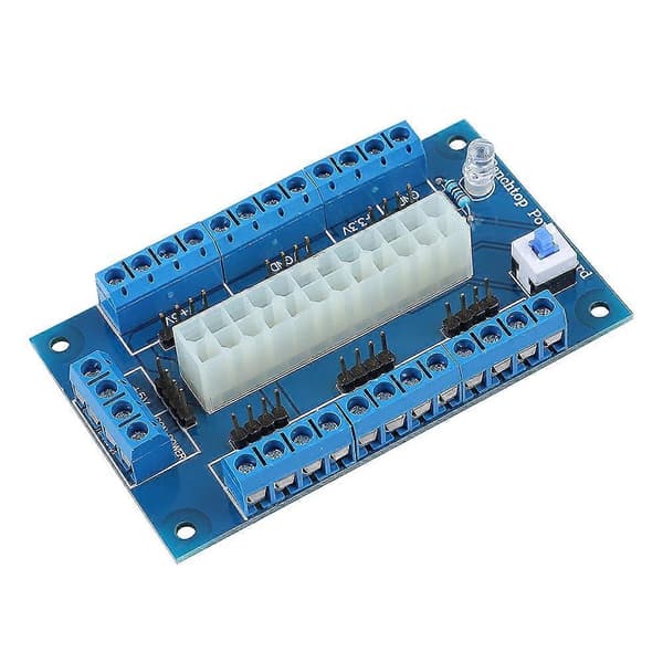 24/20-pin ATX strømforsyning benktopp breakout board moduladapter for datamaskin PC