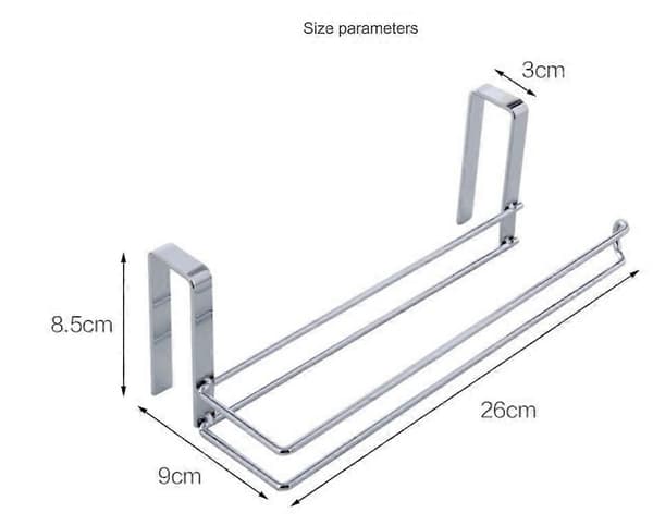 1 st Pappershållare Easy Roll, Metall, Silver, 26*6,5*9cm