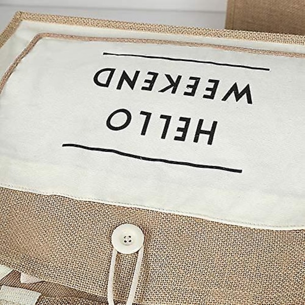 Dam Jute Beach Tote Shopping Bag $ Tote Bag white