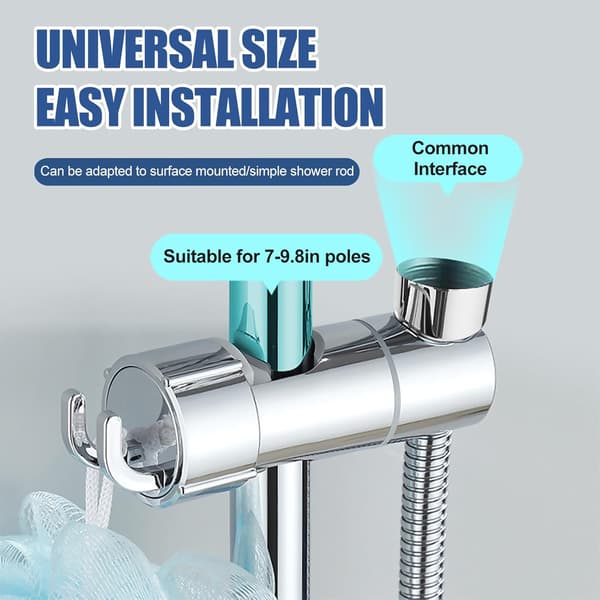 ABS universal håndbruserholder, 16–27 mm justerbar
