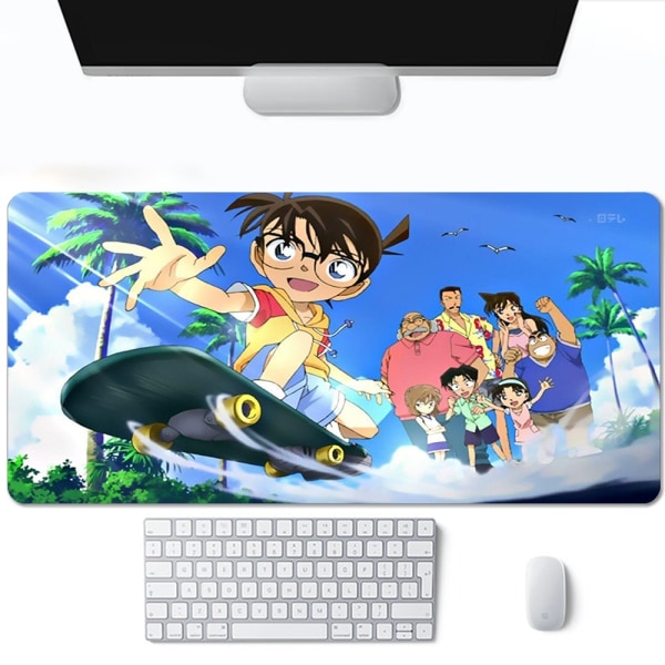Anime Detective Conan Spelmatta Tillbehör Gamer Full Gummi Musmatta Matta 2 mm tjock tangentbord Skrivbordsdyna A4 180x220x2mm
