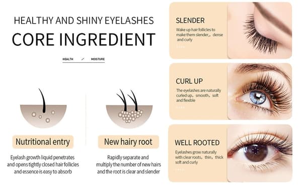 Øjenvippeforstærkende Serum - Buede, Tykke og Forlængede Vipper
