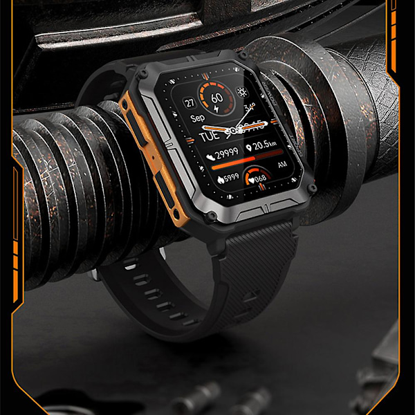 O förstörbar Smartwatch, Robust Taktisk Smartwatch med Pulsmätning Orange
