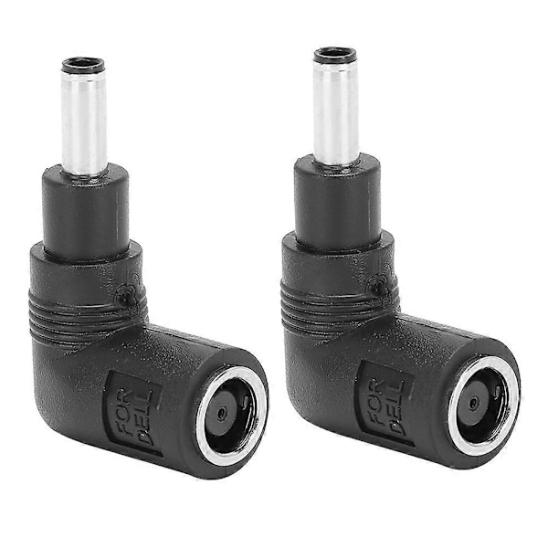 2 kpl DC Kulma-adapteriliitin 0,29x0,2 tuuman pyöreä liitin - 0,18x0,12 tuuman pistoke Kyynärpää laturin pää Dell / HP