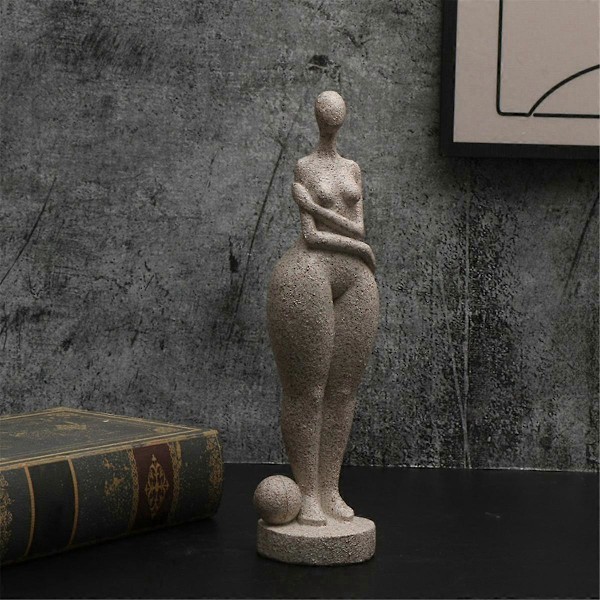 Abstrakt Resin Chubby Kvinne Statue Kunst Stue Kontor Skap Bordplate Inngangsdekorasjoner, Sta