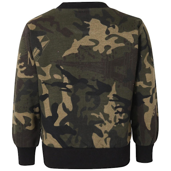 Barn Unisex Sweatshirt Set för enkel träningsoverall Camo Green 3-4 Years