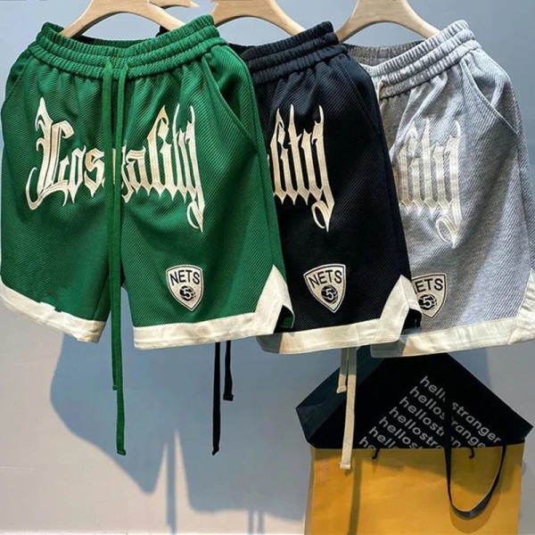 Sommarens tunna basketshorts sport street hip-hop trend Green XXXL