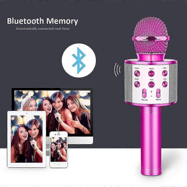 Bluetooth Karaoke Mikrofon, multifunktionell Handhållen Trådlös Maskin