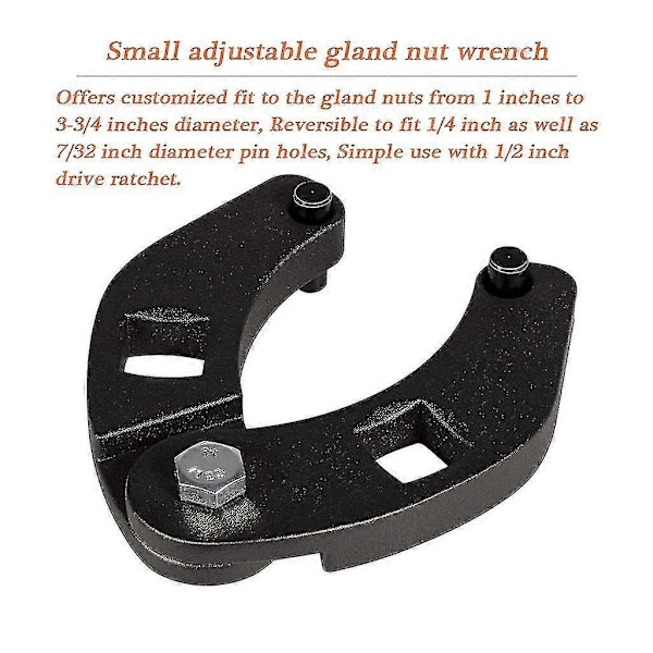 Justerbar Gland Nut Nøgle 7463 Spændeværktøj Hydrauliske Cylindre Nut Nøgle