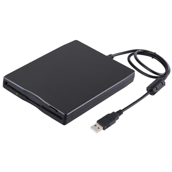 USB Diskettenhet, USB Extern Diskettstation 1,44 MB Slim Plug and Play FDD-enhet för PC Windows 2000/XP (Svart)