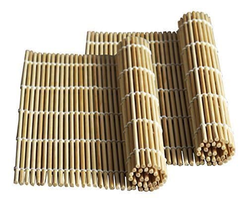 bitar bambu sushirullar, 24 * 24cm sushi rullmatta i japansk stil