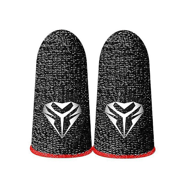 Gaming Finger Sleeves för mobila spelkontroller, 0,3 mm ledande silverfiber Anti-svett Andningsbara spelhandskar för Pubg/ros Red