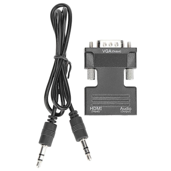 HD Multimedia Interface Hun til VGA Han Konverter med 3.5mm Lydkabel til Bærbare Computere, PCs og Skærme