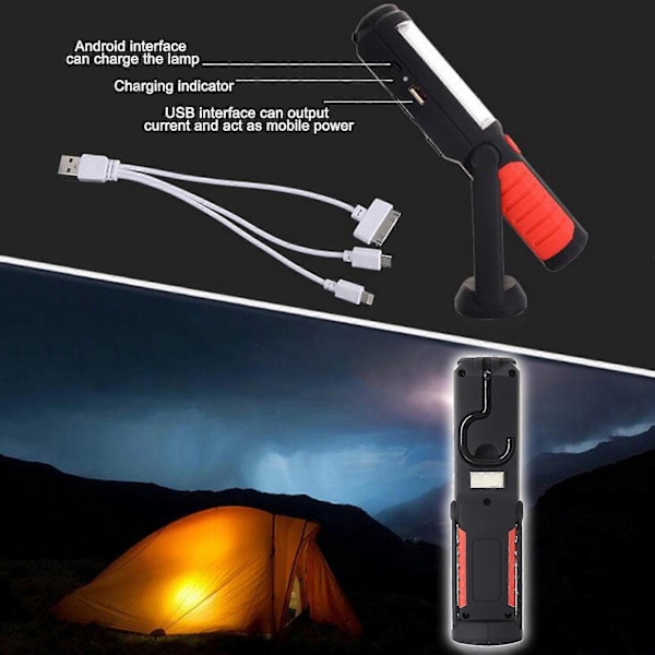 Utomhusbelysning, Campinglampa, Nödljus, Multifunktionell USB-laddning