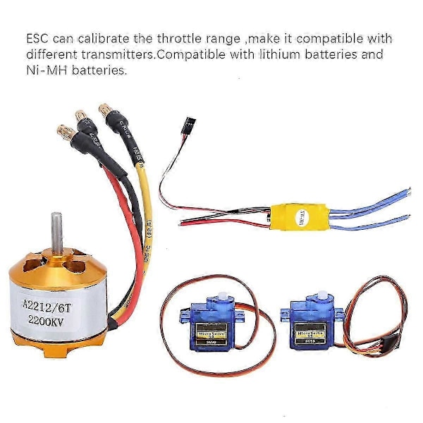 Apply SG90 Servo 2212 KV2200 Harjaton Moottori 30A ESC 6035 Potkuri Lisävaruste Sähkömoottorisarja Rc A:lle