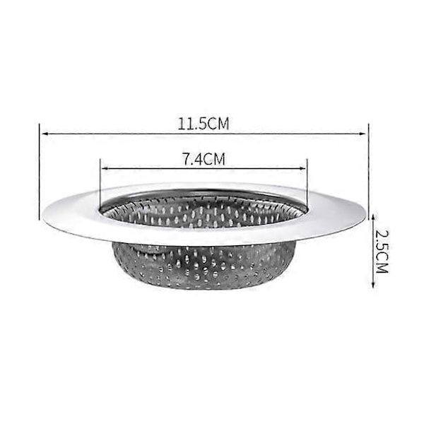 Diskho Sil - Uppsamlare för de flesta diskhoar - Rostfritt stål - 2-pack 18,3 cm