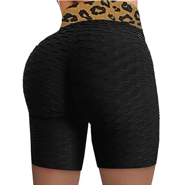 Tflycq Kvinnor Basic Slip Bike Shorts Compression Workout Leggings Yoga Shorts Byxor Black M