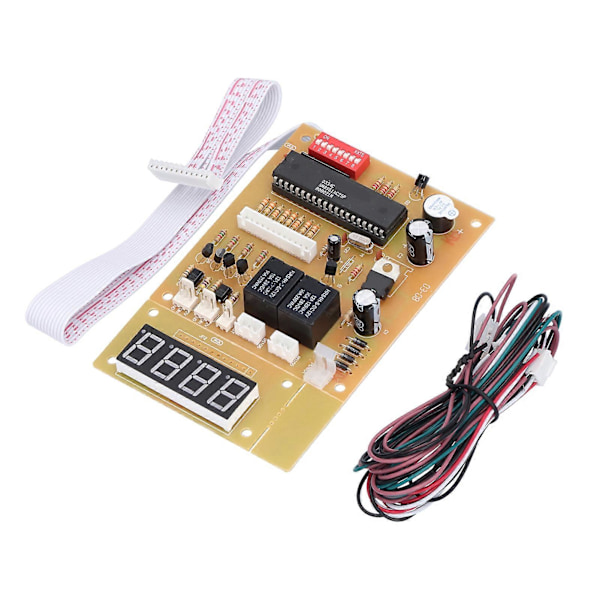 Kontrol Timer Board 4 Cifre Møntstyret Timer til Møntacceptor Vælger Pumpe Vand Vaskemaskine 4 Cifre Kontrol Board