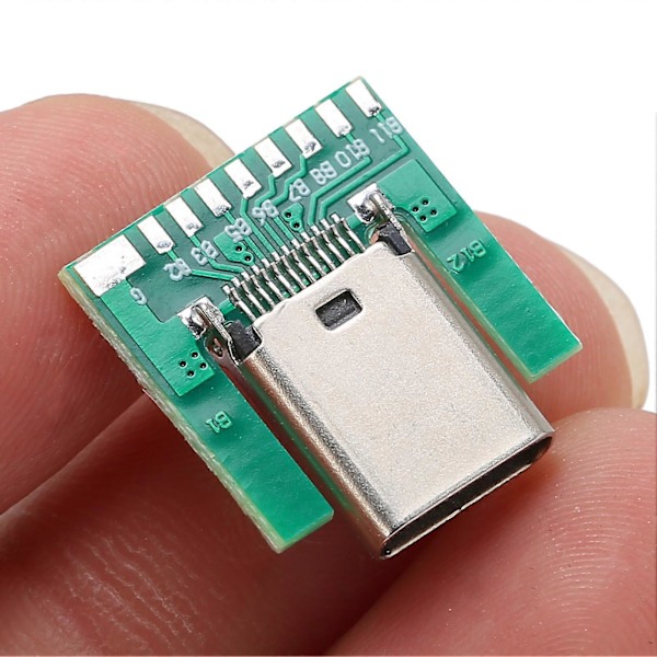18-pin lodde Type C-stik USB3.1 Konverter Overflademontering SMT Hun-kabeladapter PCB