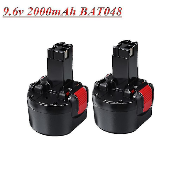 Bat048 9.6v 2000mah Ni-cd Batteri Kompatibel Bosch Psr 960 Bh984 Bat048 Bat119 9.6v Elværktøj Genopladeligt Batteri 2 stk-c-HD