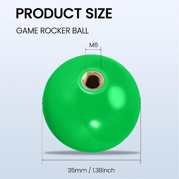 5-Pakning 35MM Joystick Kuletopper M6 Enkel Installering Arkadespill PC Spill Joysticker Reservedeler 5 Co-B8
