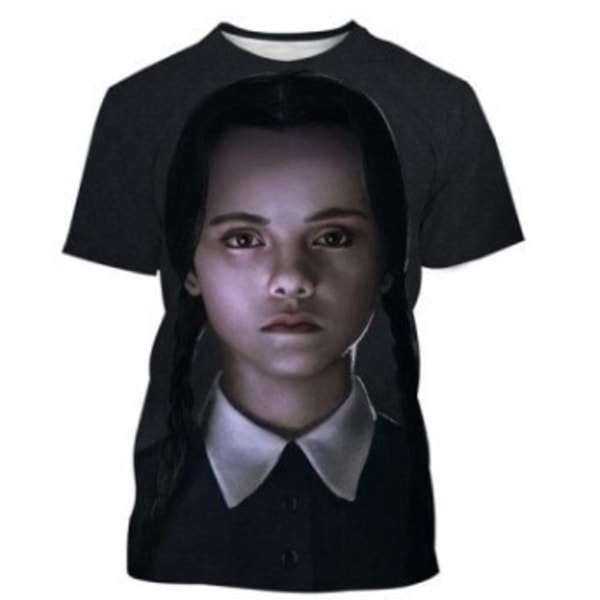 2023 sommar ny onsdag Addams 3DT T-shirt pojkar och flickor 150cm