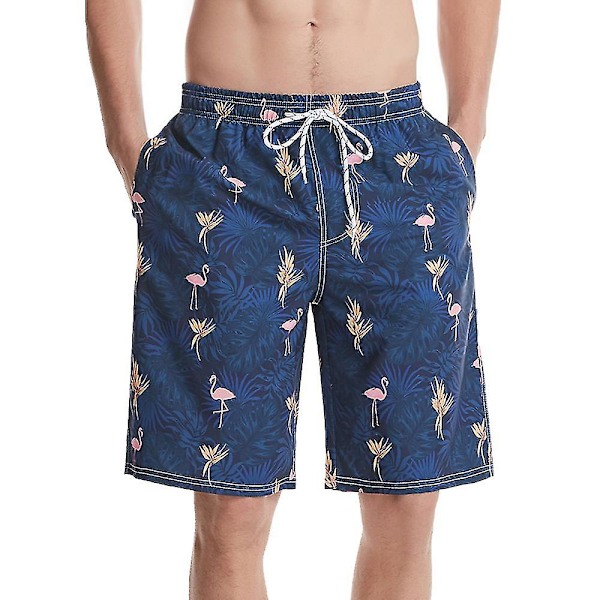 Sommar herr Quick Dry Beach Shorts Fem punkts badbyxor M