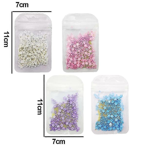 3D Blommor Nagelberlocker Strass För Nageldekorationer