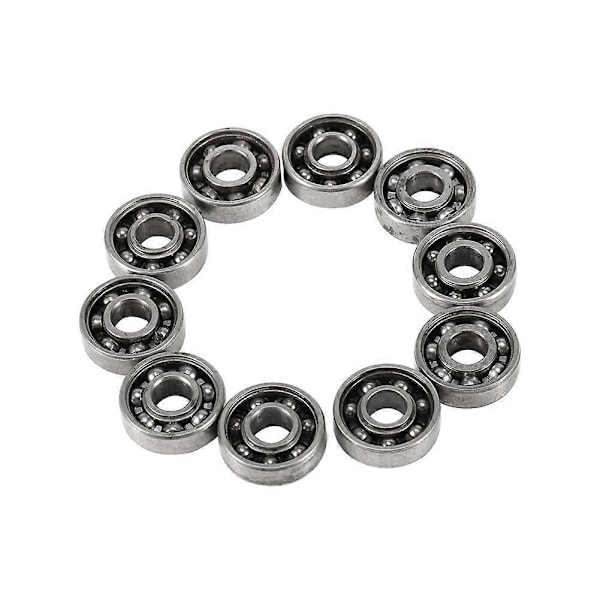 10 kpl Teräksisiä Pieniä 608 Kuulalaakereita Sormilelujen Hyrrille 8*22*7mm