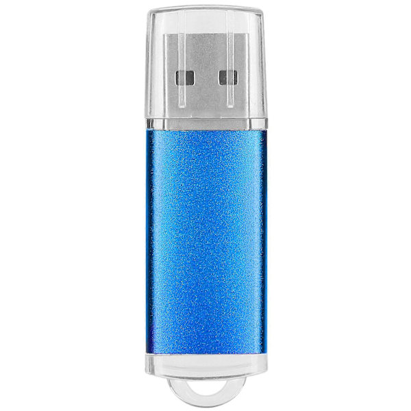 USB-minne Transparent Kåpa Blå Portabel Lagring Minnessticka för PC Tablet 32GB