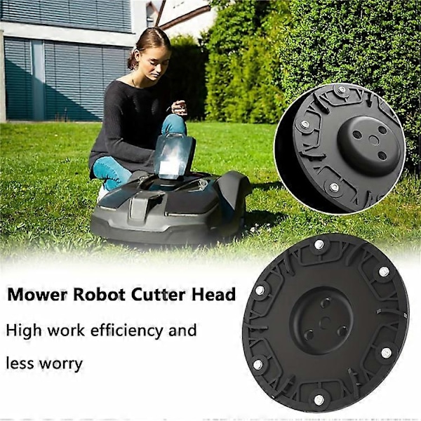 RSD-01 Kompatibel for WORX / Landxcape / Kress / Einhell Plenklipper ABS 6-Blads Kutterhode Dreieskive