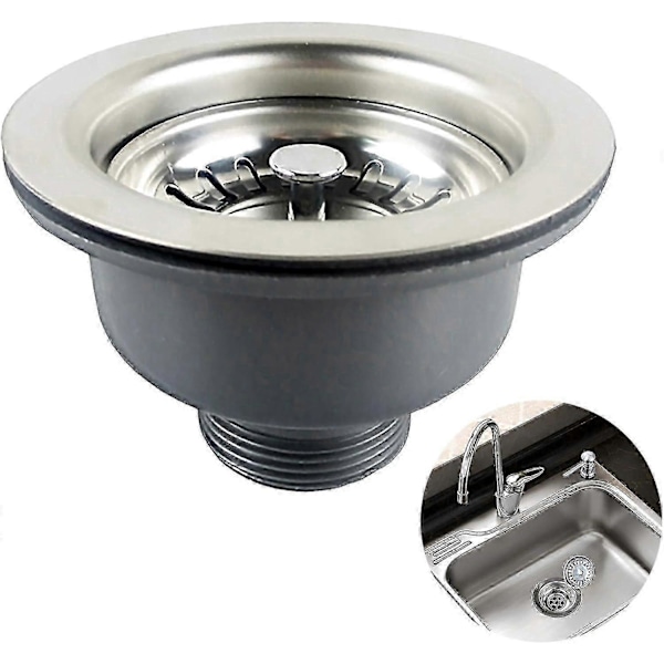 Vask Kollektion 114mm Rustfrit Stål Køkkenvask Kurve Si Prop Afløb 1\"