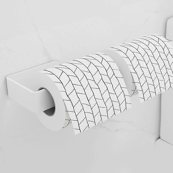 Holder Vægmonteret Køkkenrulleholder Aluminium Mat Badeværelse Håndklædeholder Simpel Hylde Badeværelse Håndklædeholder Multi-funktion Toilet Opbevaringshylde Klud