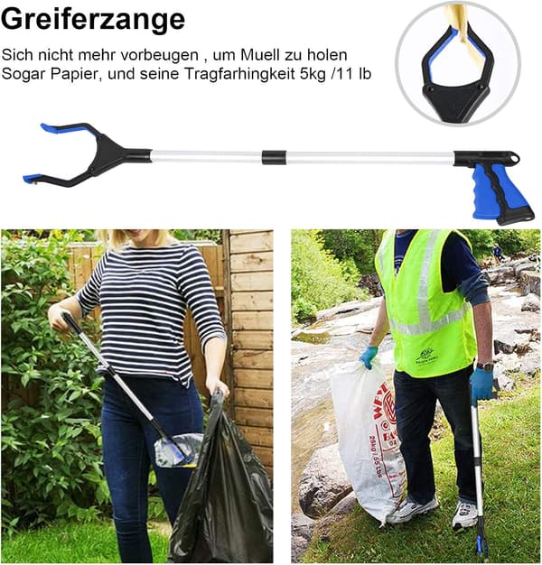 Hagegriper, sammenleggbar griper, søppelgripere for eldre