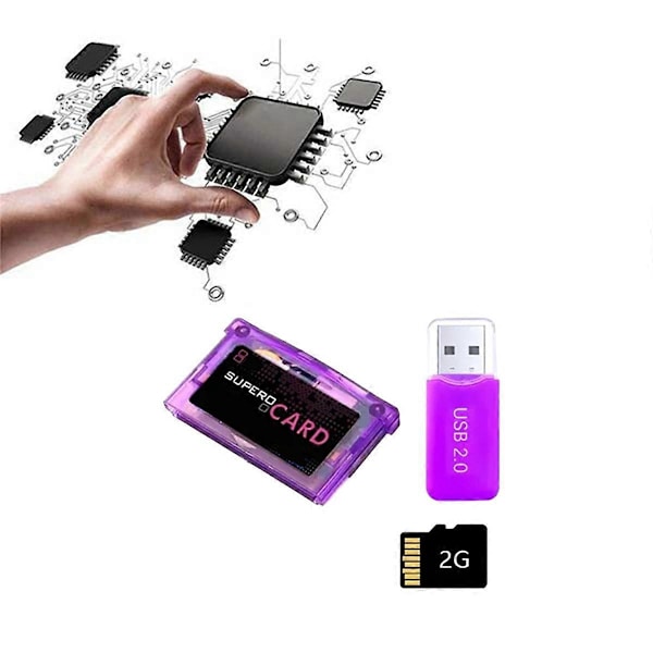 Til SuperCard Mini Micro-SD Kort Adapter+2GB Hukommelseskort til GBA SP GBM IDS NDS NDS Lite Spil Cartri