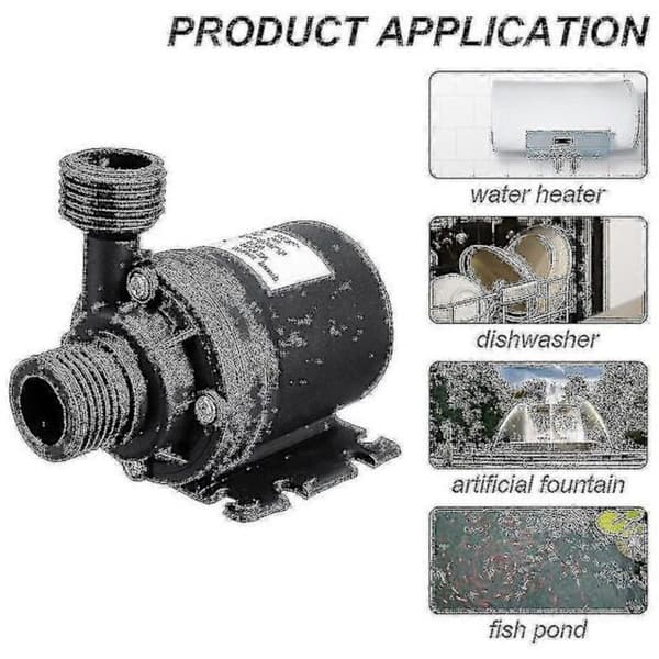 Solcellsdriven trädgårdsfontänpump - Tyst drift. 800 L/h. 12V DC (50W)