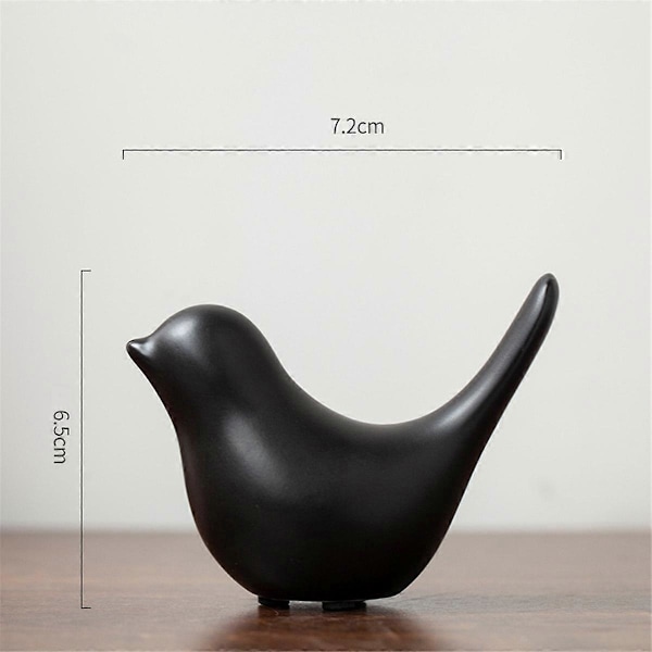 Små Djur Statyer Heminredning Modern Svart Dekorativa Ornament för Vardagsrum, Sovrum, Kontor