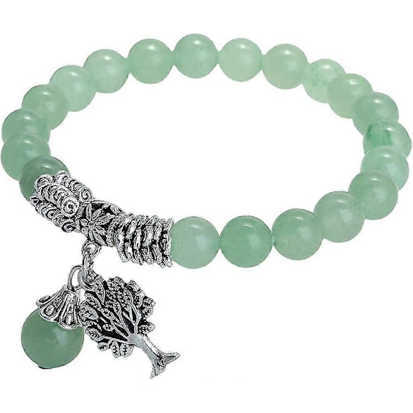 8mm Livets Tre Chakra Armbånd, Reiki Healing Balanserende Lykkeamulett Stretch