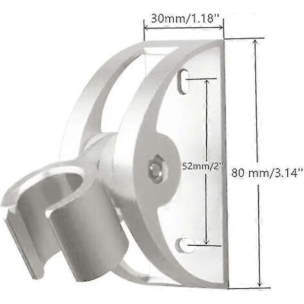 Roterende Dusjhodeholder Skinnende Aluminium DIY Baderom Solid Dusjhodeholder