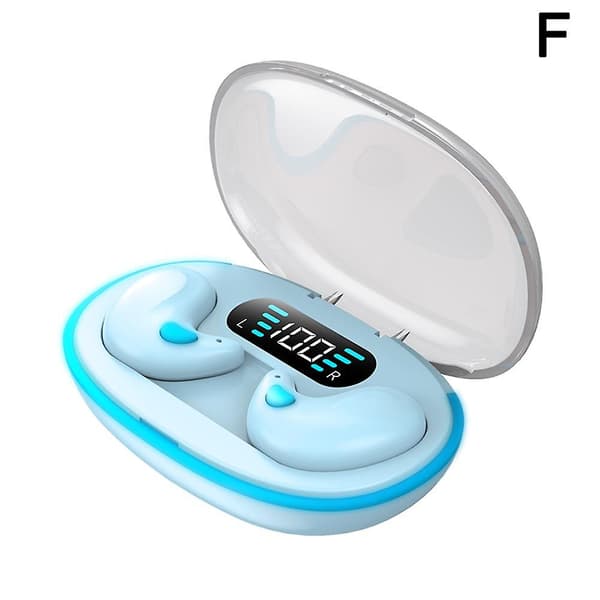 Sleep Dedicated X55 Bluetooth-hörlurar Digital Display Mini Brusreducering Blue