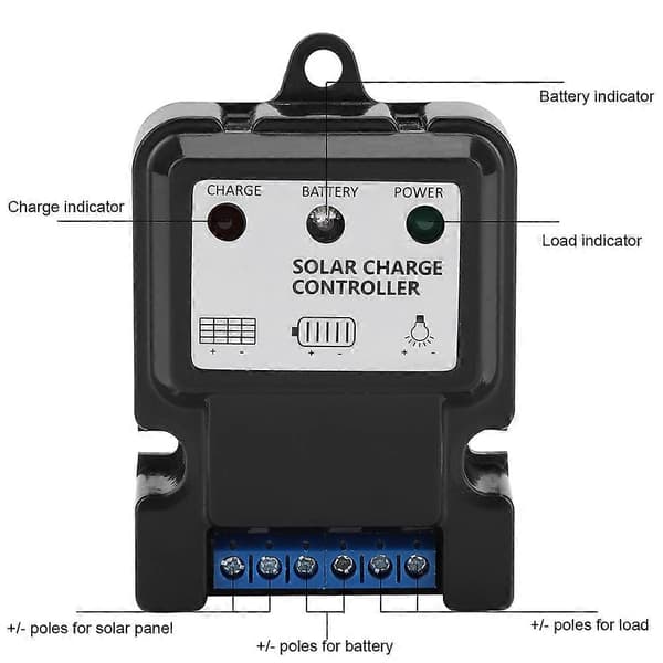 PWM Intelligent Smart Solenergi Udladningsladecontroller Regulator DHS5S6V/12V 10A