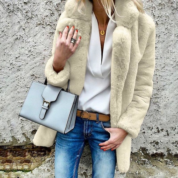 Damjackor Fluffy Coat Ytterkläder Apricot M