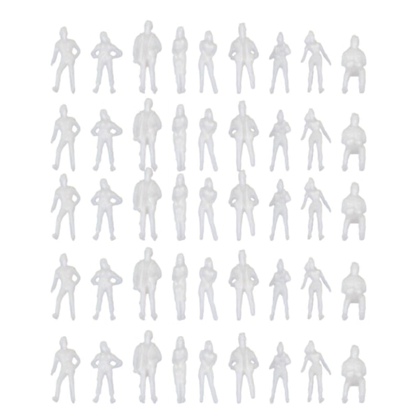 100 st Plastfigurer Mini Figurer Hantverk Prydnad Hushåll Statisk Modell