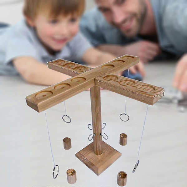 Kast Krok och Ring Spel Inomhus Utomhus För Bar Kul Fest Kasta Spel Trä