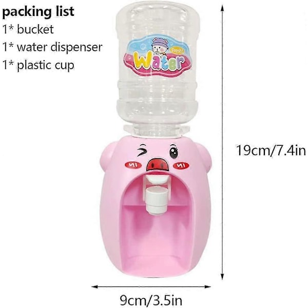 Tecknad Mini Vattendispenser Leksak Mini Dryckesdispenser Låtsaslek Leksak Kök Barns Tidiga Utbildningsleksaker Drickleksaker Rosa 2st