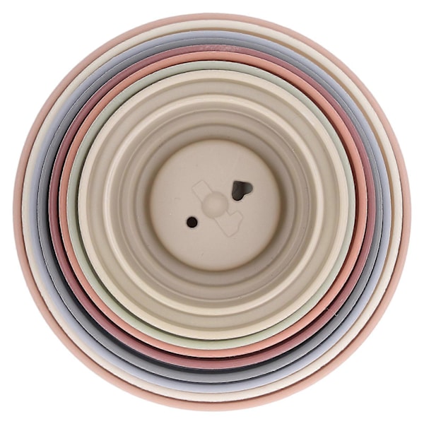 8 stk. stablekopper, fargelæring, rike farger, moderne design, morsomme pedagogiske leker for babyshower-gaver, badeleker